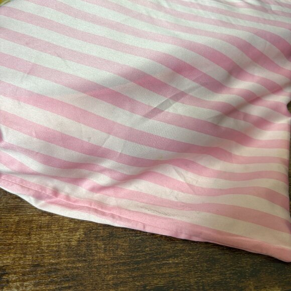 Victoria's Secret Sating Slippers Faux Fur Striped Pink White Black Large (9-10) - Picture 7 of 7